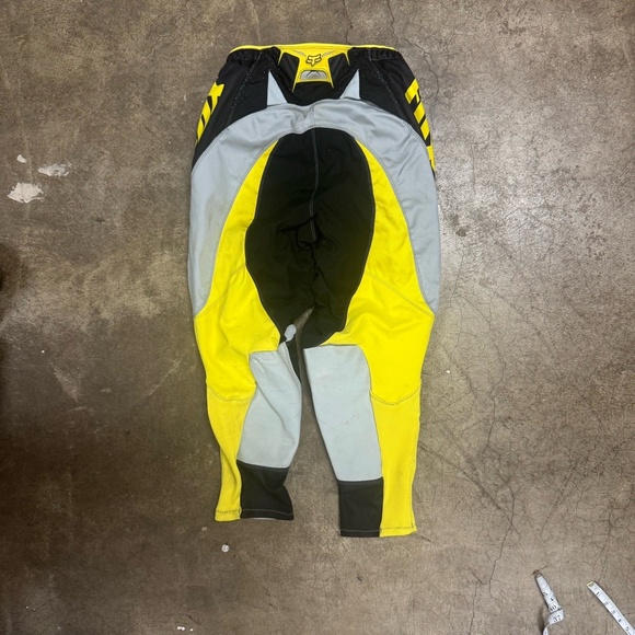 Fox Racing Mens Motocross Pants Size 36 Grey Black Yellow Y2K Perforated Offroad - Picture 6 of 7